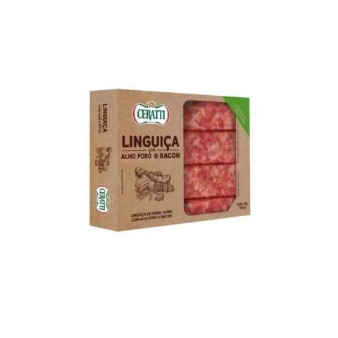 Linguiça Suína Alho Poró e Bacon 400g